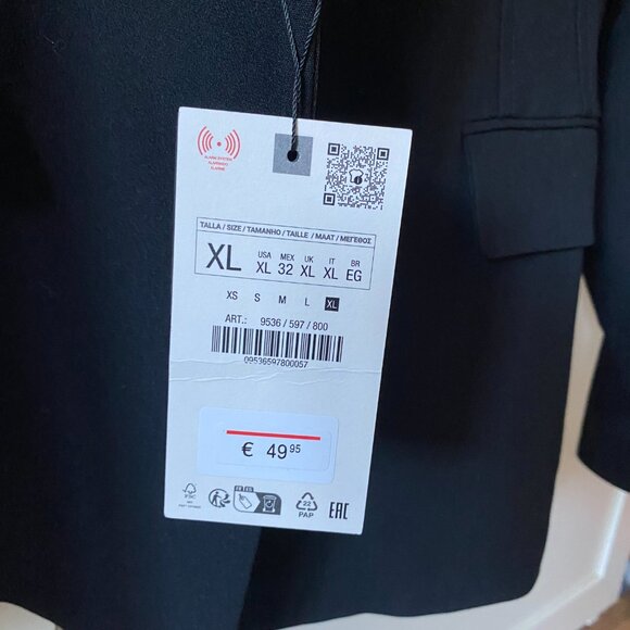 ZARA Tailored Tuxedo Blazer with Satin Lapels - Picture 7 of 7